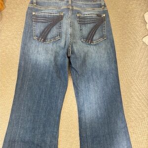 7 For All Mankind Blue Flare Wide Leg Jeans